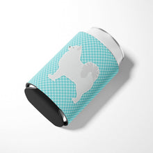 Load image into Gallery viewer, Samoyed Checkerboard Blue Can or Bottle Hugger BB3759CC