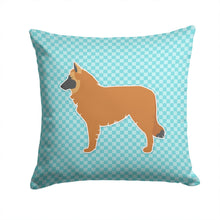Load image into Gallery viewer, Belgian Shepherd Checkerboard Blue Throw Pillow - 14x14 Decorative Pillow – Art for Your Home &amp; Patio BB3761PW1414