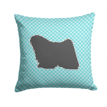 Load image into Gallery viewer, Puli Checkerboard Blue Throw Pillow - 14x14 Decorative Pillow – Art for Your Home &amp; Patio BB3763PW1414