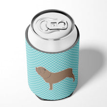 Load image into Gallery viewer, Neapolitan Mastiff Checkerboard Blue Can or Bottle Hugger BB3765CC