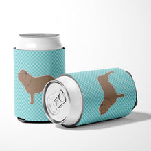 Load image into Gallery viewer, Neapolitan Mastiff Checkerboard Blue Can or Bottle Hugger BB3765CC