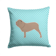 Load image into Gallery viewer, Neapolitan Mastiff Checkerboard Blue Throw Pillow - 14x14 Decorative Pillow – Art for Your Home &amp; Patio BB3765PW1414