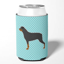 Load image into Gallery viewer, Rottweiler Checkerboard Blue Can or Bottle Hugger BB3766CC