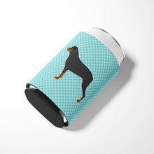 Load image into Gallery viewer, Rottweiler Checkerboard Blue Can or Bottle Hugger BB3766CC