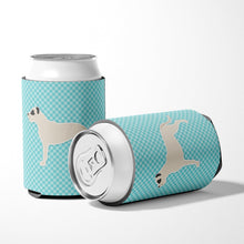 Load image into Gallery viewer, Dogo Argentino Checkerboard Blue Can or Bottle Hugger BB3767CC