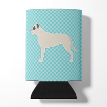 Load image into Gallery viewer, Dogo Argentino Checkerboard Blue Can or Bottle Hugger BB3767CC