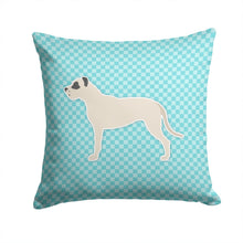Load image into Gallery viewer, Dogo Argentino Checkerboard Blue Throw Pillow - 14x14 Decorative Pillow – Art for Your Home &amp; Patio BB3767PW1414