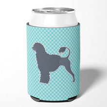 Load image into Gallery viewer, Portuguese Water Dog Checkerboard Blue Can or Bottle Hugger BB3768CC