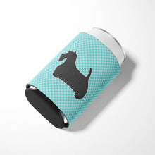 Load image into Gallery viewer, Scottish Terrier Checkerboard Blue Can or Bottle Hugger BB3769CC