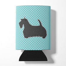 Load image into Gallery viewer, Scottish Terrier Checkerboard Blue Can or Bottle Hugger BB3769CC