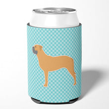 Load image into Gallery viewer, Bullmastiff Checkerboard Blue Can or Bottle Hugger BB3771CC