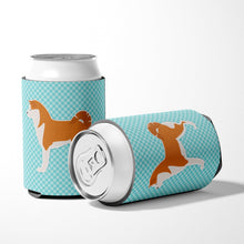 Load image into Gallery viewer, Akita Checkerboard Blue Can or Bottle Hugger BB3772CC