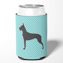 Load image into Gallery viewer, Great Dane Checkerboard Blue Can or Bottle Hugger BB3775CC