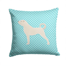 Load image into Gallery viewer, Anatolian Shepherd Checkerboard Blue Throw Pillow - 14x14 Decorative Pillow – Art for Your Home &amp; Patio BB3777PW1414