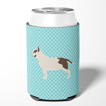 Load image into Gallery viewer, Bull Terrier Checkerboard Blue Can or Bottle Hugger BB3778CC