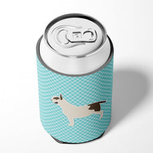 Load image into Gallery viewer, Bull Terrier Checkerboard Blue Can or Bottle Hugger BB3778CC