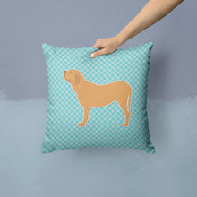 Load image into Gallery viewer, Fila Brasileiro Checkerboard Blue Throw Pillow - 14x14 Decorative Pillow – Art for Your Home &amp; Patio BB3779PW1414