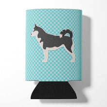 Load image into Gallery viewer, Siberian Husky Checkerboard Blue Can or Bottle Hugger BB3780CC