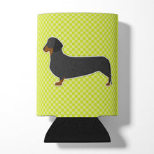 Load image into Gallery viewer, Dachshund Checkerboard Green Can or Bottle Hugger BB3782CC