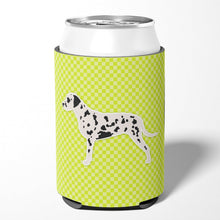Load image into Gallery viewer, Dalmatian Checkerboard Green Can or Bottle Hugger BB3783CC