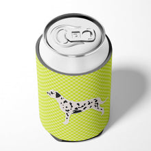 Load image into Gallery viewer, Dalmatian Checkerboard Green Can or Bottle Hugger BB3783CC