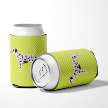 Load image into Gallery viewer, Dalmatian Checkerboard Green Can or Bottle Hugger BB3783CC