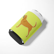 Load image into Gallery viewer, Bloodhound Checkerboard Green Can or Bottle Hugger BB3784CC
