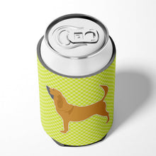 Load image into Gallery viewer, Bloodhound Checkerboard Green Can or Bottle Hugger BB3784CC