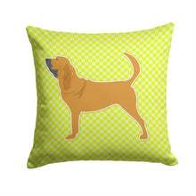 Load image into Gallery viewer, Bloodhound Checkerboard Green Throw Pillow - 14x14 Decorative Pillow – Art for Your Home &amp; Patio BB3784PW1414