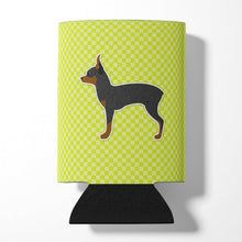 Load image into Gallery viewer, Toy Fox Terrier Checkerboard Green Can or Bottle Hugger BB3787CC
