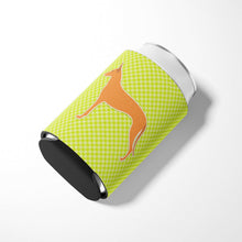 Load image into Gallery viewer, Pharaoh Hound Checkerboard Green Can or Bottle Hugger BB3788CC