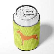 Load image into Gallery viewer, Pharaoh Hound Checkerboard Green Can or Bottle Hugger BB3788CC