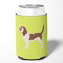 Load image into Gallery viewer, Grand Basset Griffon Vendeen Checkerboard Green Can or Bottle Hugger BB3790CC
