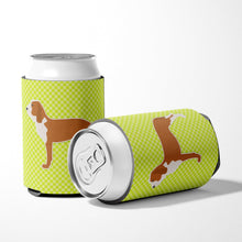 Load image into Gallery viewer, Spanish Hound Checkerboard Green Can or Bottle Hugger BB3791CC
