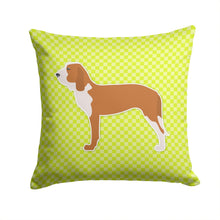 Load image into Gallery viewer, Spanish Hound Checkerboard Green Throw Pillow - 14x14 Decorative Pillow – Art for Your Home &amp; Patio BB3791PW1414