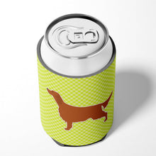 Load image into Gallery viewer, Irish Setter Checkerboard Green Can or Bottle Hugger BB3793CC