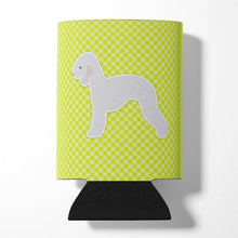 Load image into Gallery viewer, Bedlington Terrier Checkerboard Green Can or Bottle Hugger BB3794CC