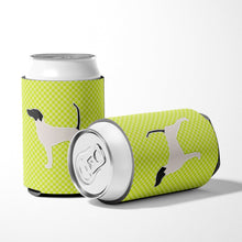Load image into Gallery viewer, English Pointer Checkerboard Green Can or Bottle Hugger BB3795CC