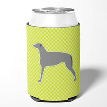Load image into Gallery viewer, Scottish Deerhound Checkerboard Green Can or Bottle Hugger BB3796CC