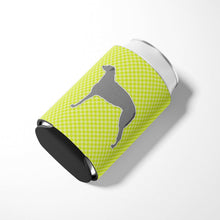 Load image into Gallery viewer, Scottish Deerhound Checkerboard Green Can or Bottle Hugger BB3796CC