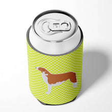 Load image into Gallery viewer, Borzoi Russian Greyhound Checkerboard Green Can or Bottle Hugger BB3799CC