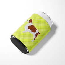 Load image into Gallery viewer, Welsh Springer Spaniel Checkerboard Green Can or Bottle Hugger BB3800CC