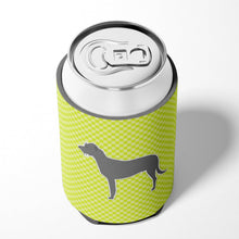 Load image into Gallery viewer, Irish Wolfhound Checkerboard Green Can or Bottle Hugger BB3803CC