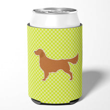 Load image into Gallery viewer, Golden Retriever Checkerboard Green Can or Bottle Hugger BB3804CC