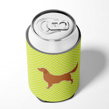 Load image into Gallery viewer, Golden Retriever Checkerboard Green Can or Bottle Hugger BB3804CC