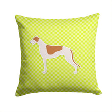 Load image into Gallery viewer, Greyhound Checkerboard Green Throw Pillow - 14x14 Decorative Pillow – Art for Your Home &amp; Patio BB3805PW1414