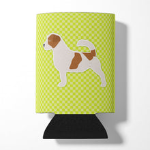 Load image into Gallery viewer, Jack Russell Terrier Checkerboard Green Can or Bottle Hugger BB3807CC