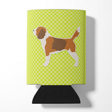 Load image into Gallery viewer, Beagle Checkerboard Green Can or Bottle Hugger BB3810CC