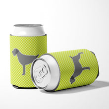 Load image into Gallery viewer, German Wirehaired Pointer Checkerboard Green Can or Bottle Hugger BB3811CC