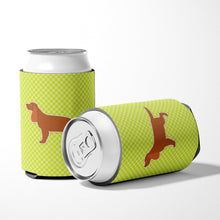 Load image into Gallery viewer, English Cocker Spaniel Checkerboard Green Can or Bottle Hugger BB3812CC